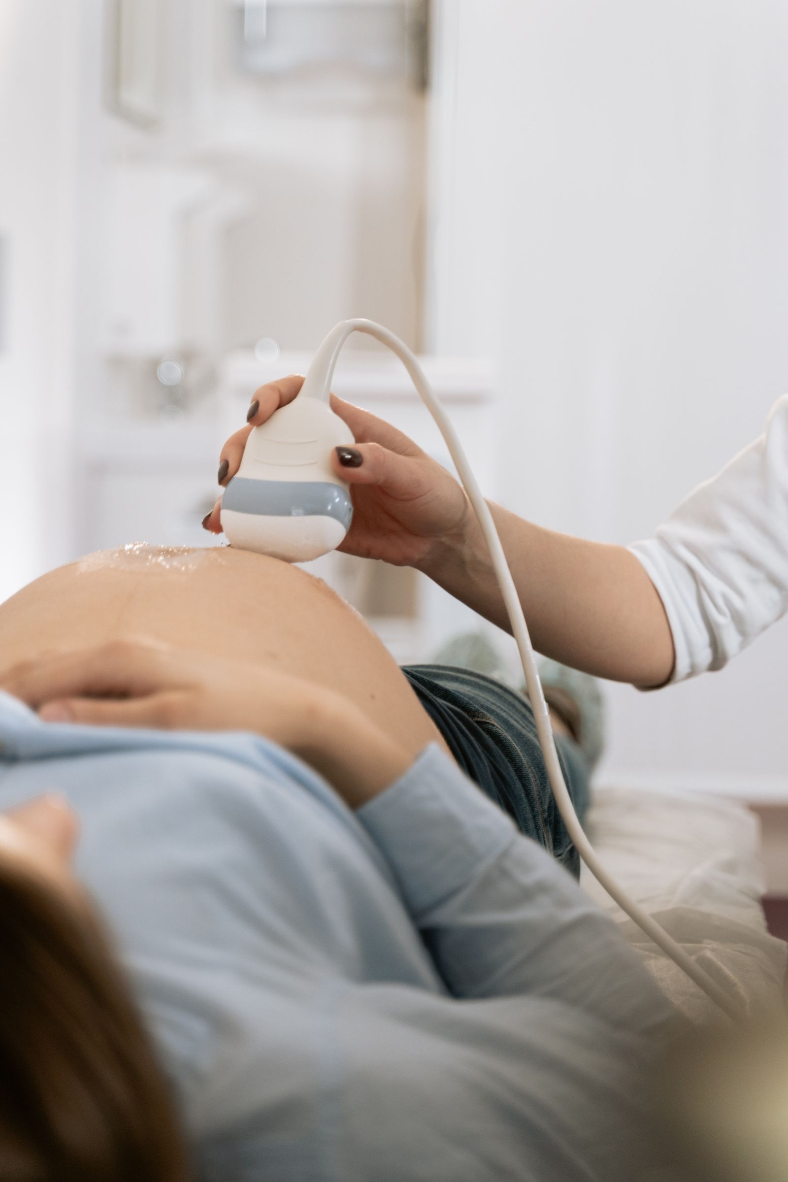 Ultrasound console used during prenatal care